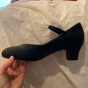 Bloch Black Character Shoes, Small Heel